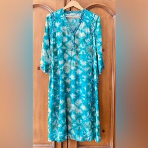 Soft Surroundings size Medium Caftan Tunic Dress Tie Dye